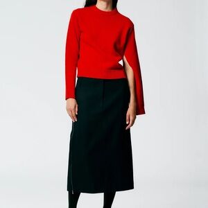 Tibi Black Midi Skirt

Grain De Poudre Trouser Skirt With Pleat Panel